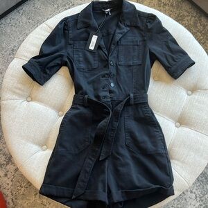 Paige Mayslie Romper (washed black)